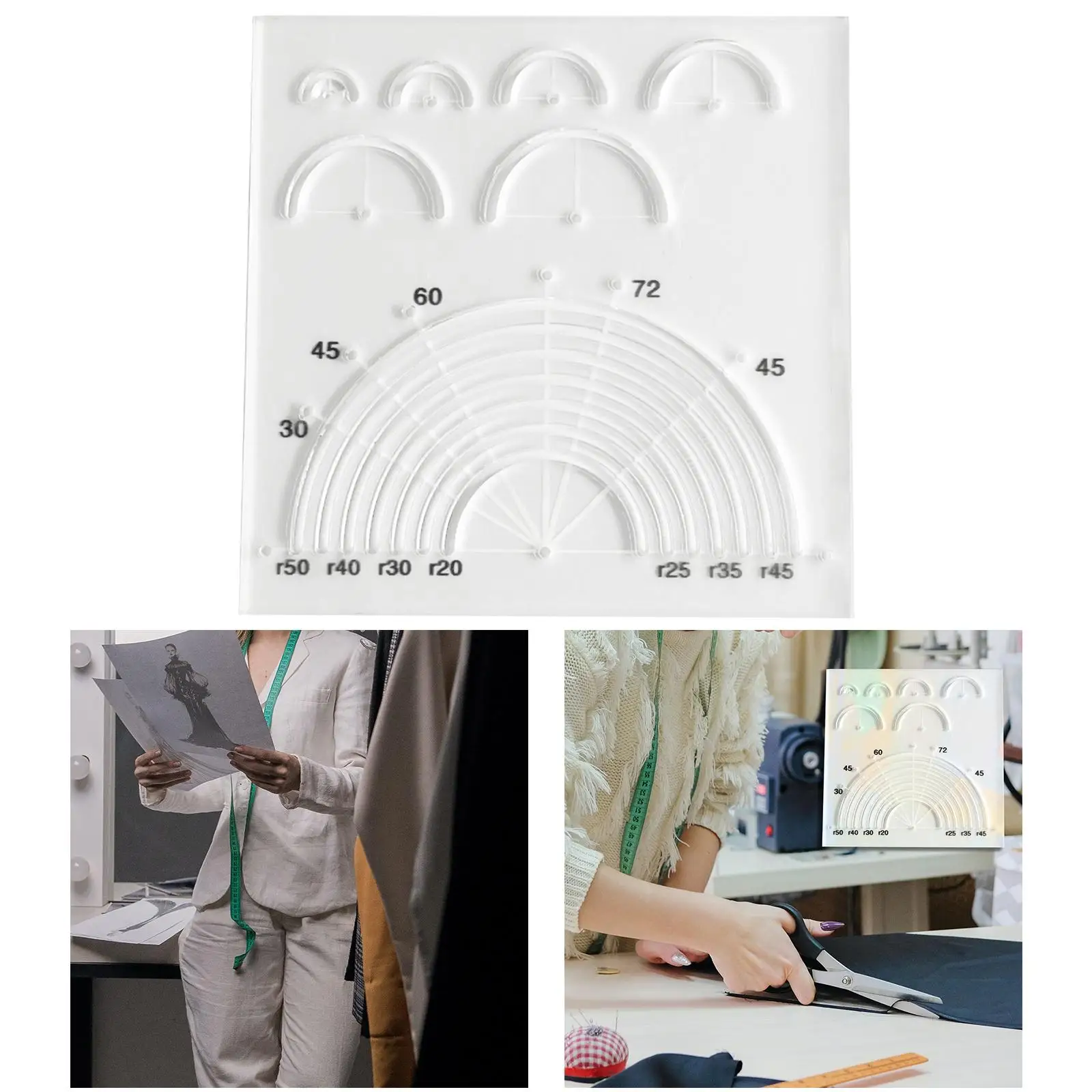 Acrylic Template Patchwork Quilt Ruler for Pattern Maker Dressmaking Measure