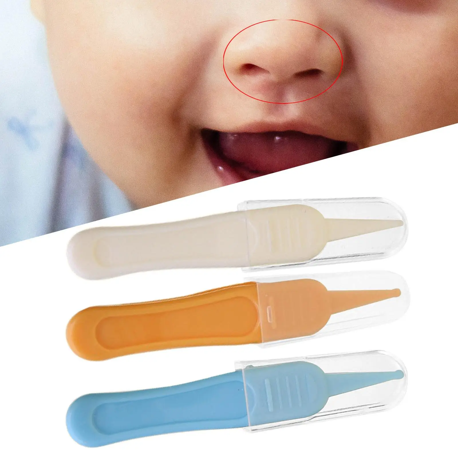 Baby Care Nose Tweezers Rounded Tip Newborn Baby Care Booger