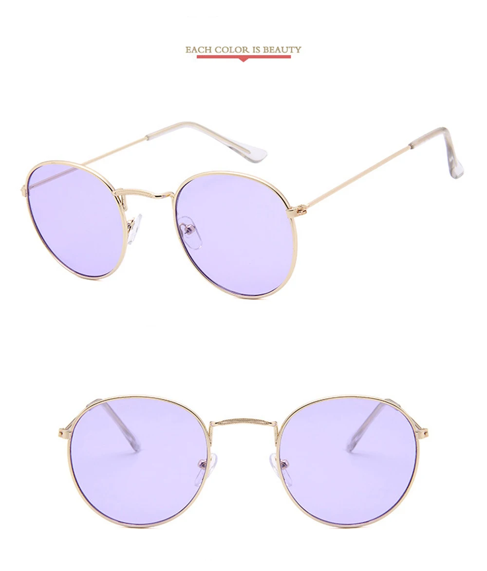 Vintage verspiegelte Sonnenbrille Herren und Damen Retro Sonnenbrille mit Metallrahmen Outdoor-Mode Brillen – Detail 28