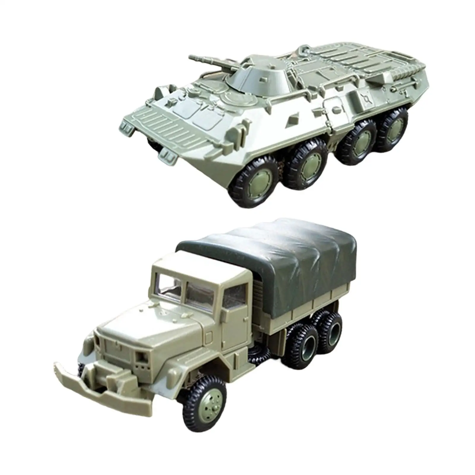 Miniatures Trucks DIY Model Puzzle Architecture Model 4D Assembly Model Playset 1/72 Model Toys Adult