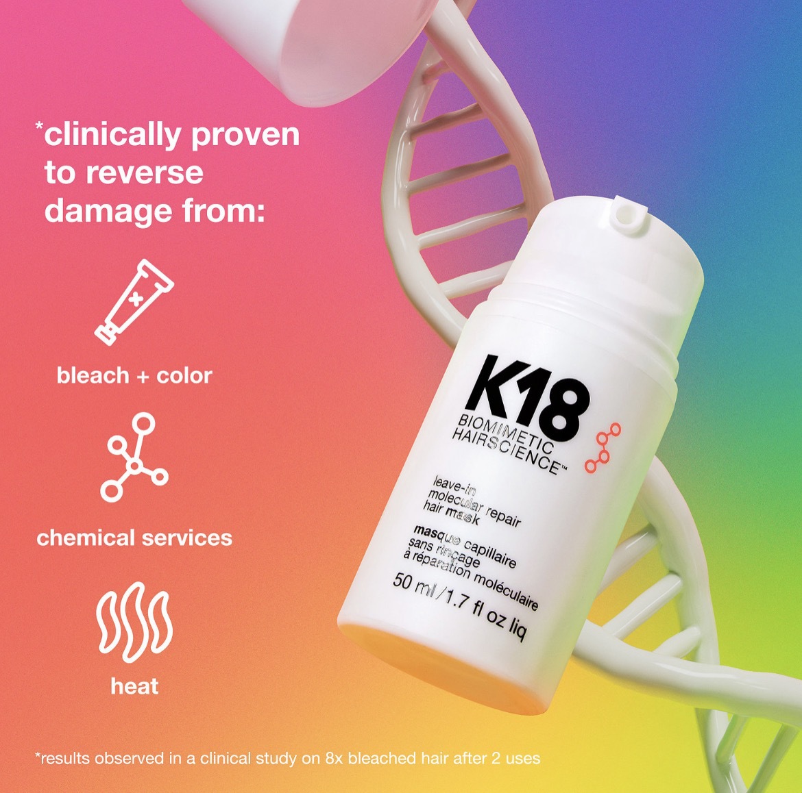 Best of K18 50ml Molecular Repair Hair Mask Damage Restore Soft Hair Deep Repair Keratin Scalp Treatment Hair Care Condition Wholesale Reviews & Tips - Image 2