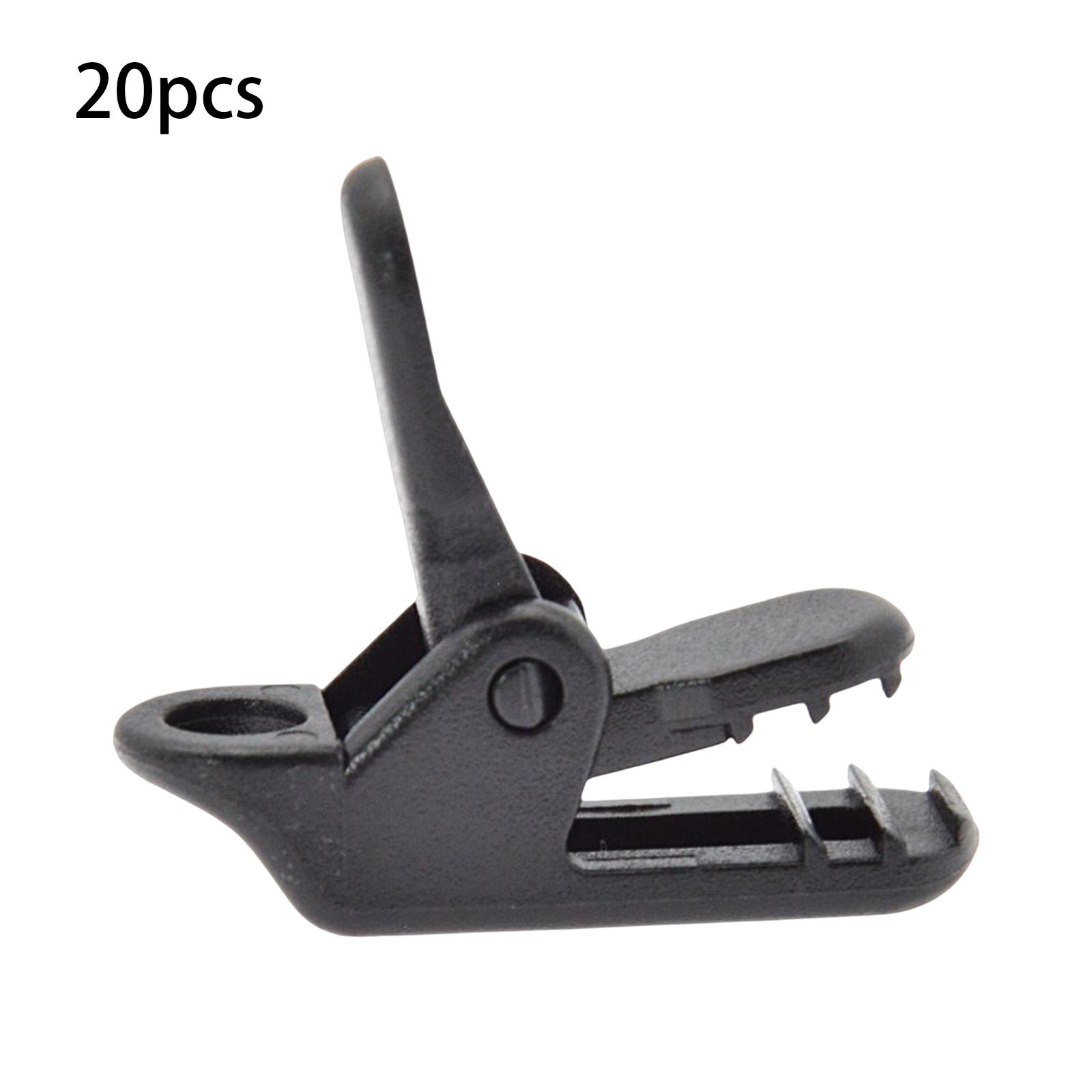 20x Camping Tent Clamps Canopy Buckle Awning Holder Tarp Clip for Caravan Canopies Boat Cover Car Covers Tarpaulin Wind Rope