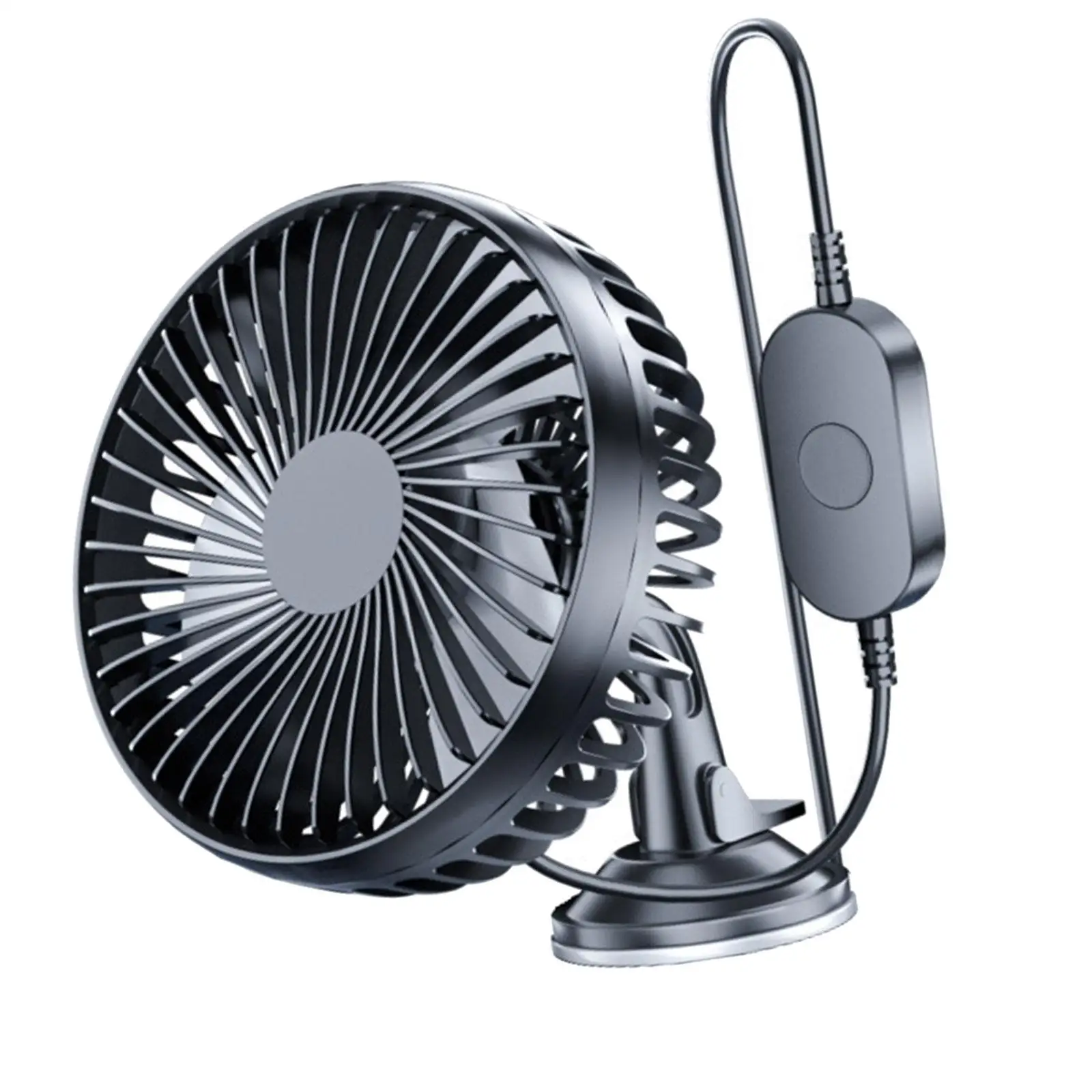 USB Car Fan Vehicle Fan Truck Fan with Low, Middle, High Wind