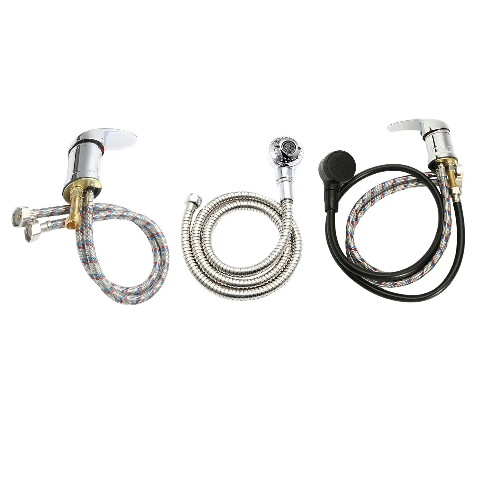 Mixer Tap Bath Sink Faucet Spray Hose Push on Washing Hairdresser