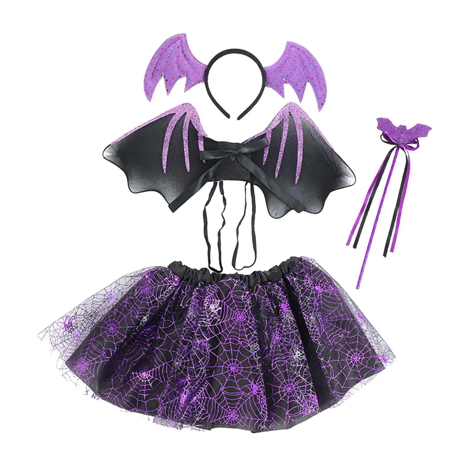 Halloween Costume Set Suit with Staff Festival Stage Performance Theme Party