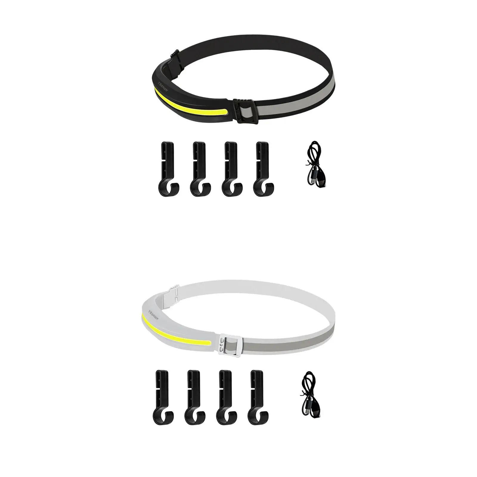 LED Headlight Comfortable Elastic Head Band Light COB Headlamp for Running Cycling Camping Outdoor