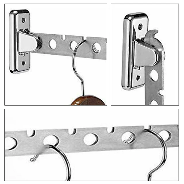 Stainless Steel Clothes Rack Hook with 10 Holes Foldable Clothes Hanging  Rod Multi-Purpose Clothes Drying Rack Space Saver for Closet Storage  Laundry