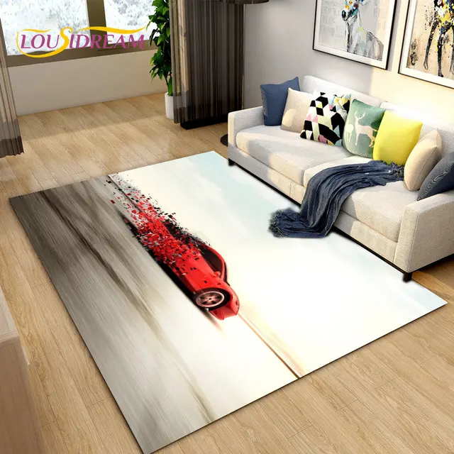 Neue 3D Sport Auto Konzept Auto Bereich Teppich, Teppich Teppich für Wohnzimmer  Schlafzimmer Sofa Fußmatte Dekoration, kinder Spielen Nicht-slip Boden Matte  - AliExpress