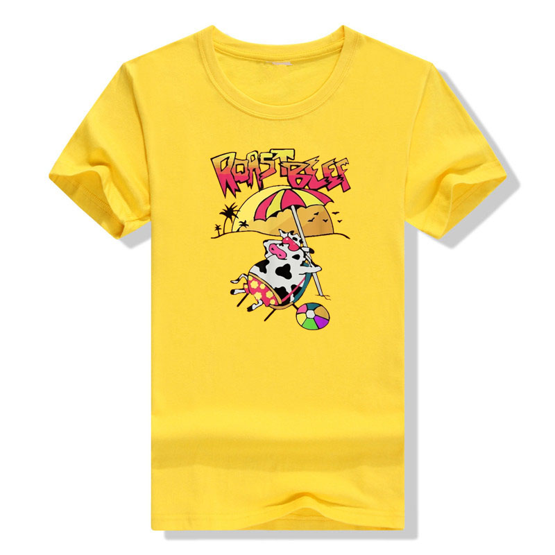 Fremder Dustin Liebe Roastbeef Strand Kuh TV Parodie T-Shirt lustige Grill Cartoon niedlichen T-Shirt Streetwear Urlaub Tops Party Kleidung – Detail 11