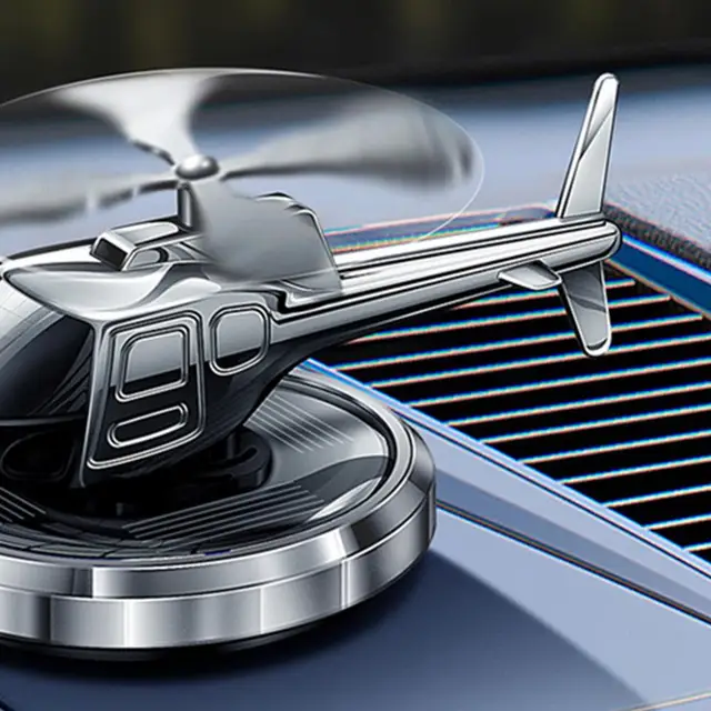 Solar Power Auto Logo Hubschrauber Lufter frischer cool Metall Flugzeug  Aroma für BMW usw. oder Ihr Auto Markenlogo