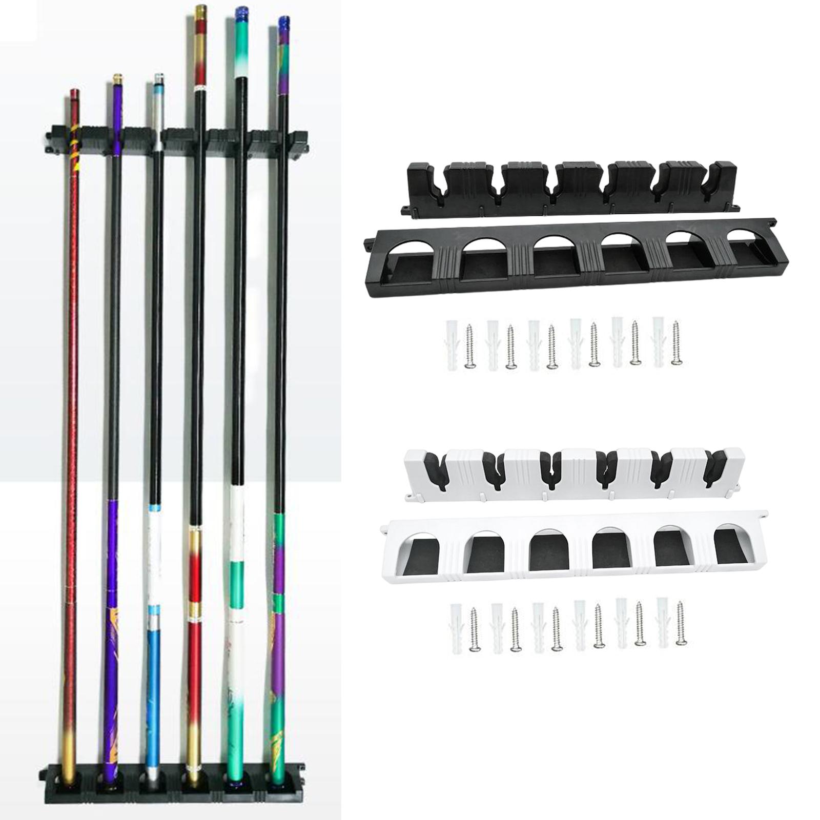 Fishing Rod Holder Rack 6 Slots Wall Mount High Strength Accessories Easy Setup for Garage Indoor Garage Boat Vehicle