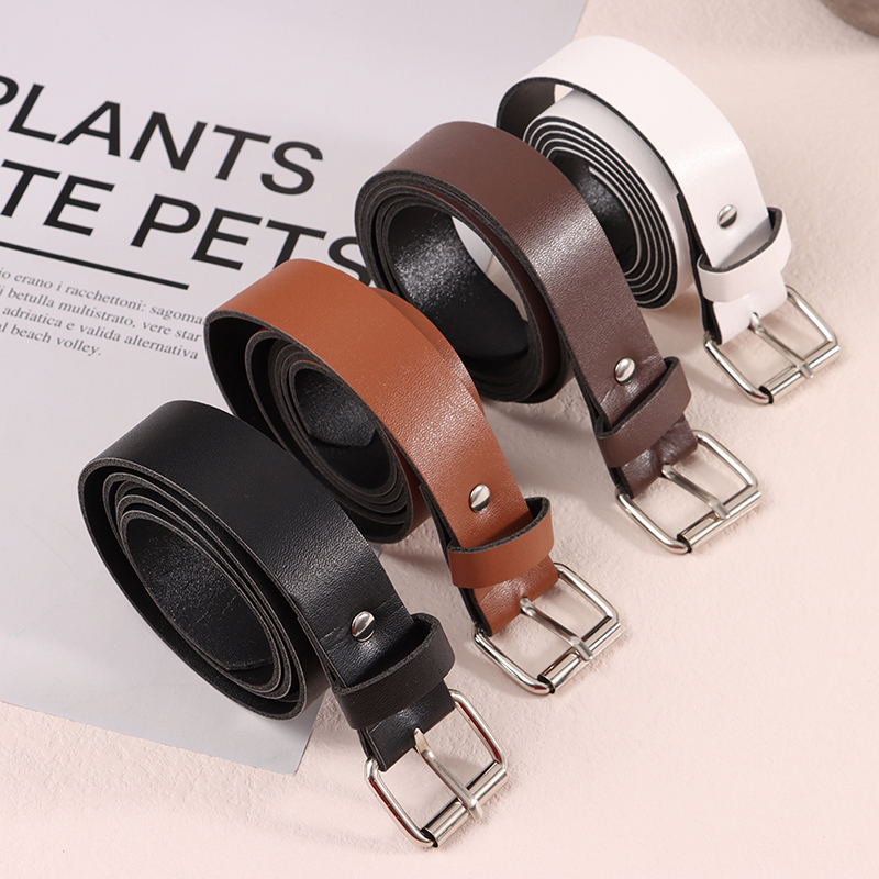 Title 1, 1Pc 100CM Leather Belt Fashion Waist Belts Meta...