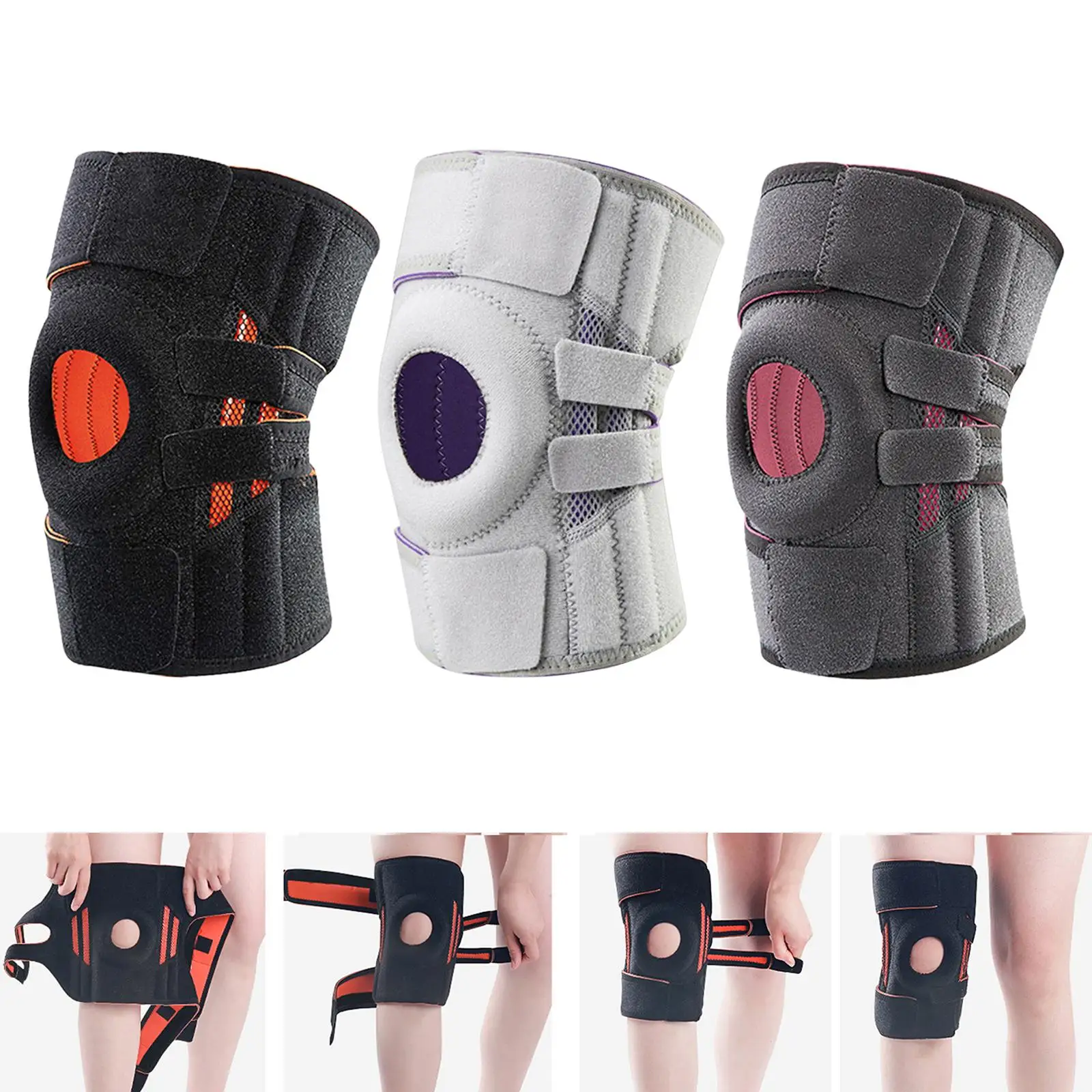 Compression Adjustable Knee Brace Arthritis Pad Patella Sleeve