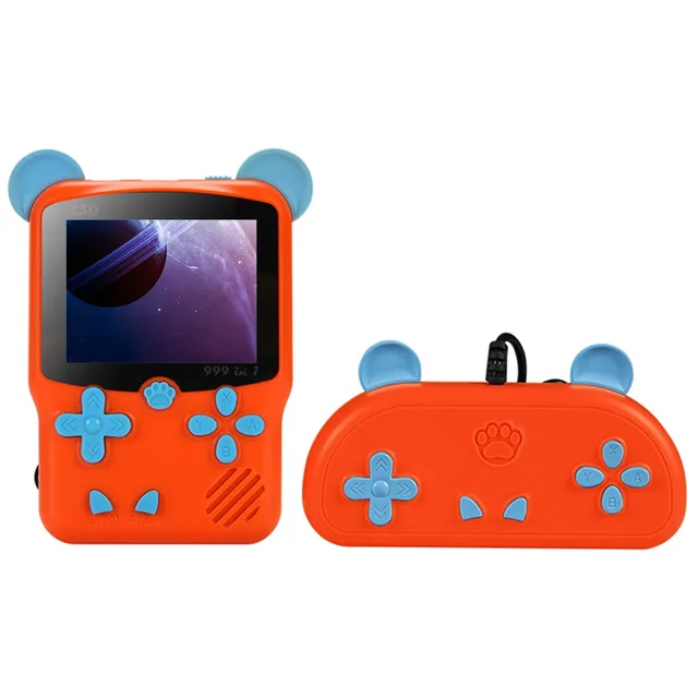 Adultos mini handheld jogo de duas pessoas para crianças console 1020mah  bateria tv recarregável retro e 999-em-1 suporte de jogo - AliExpress