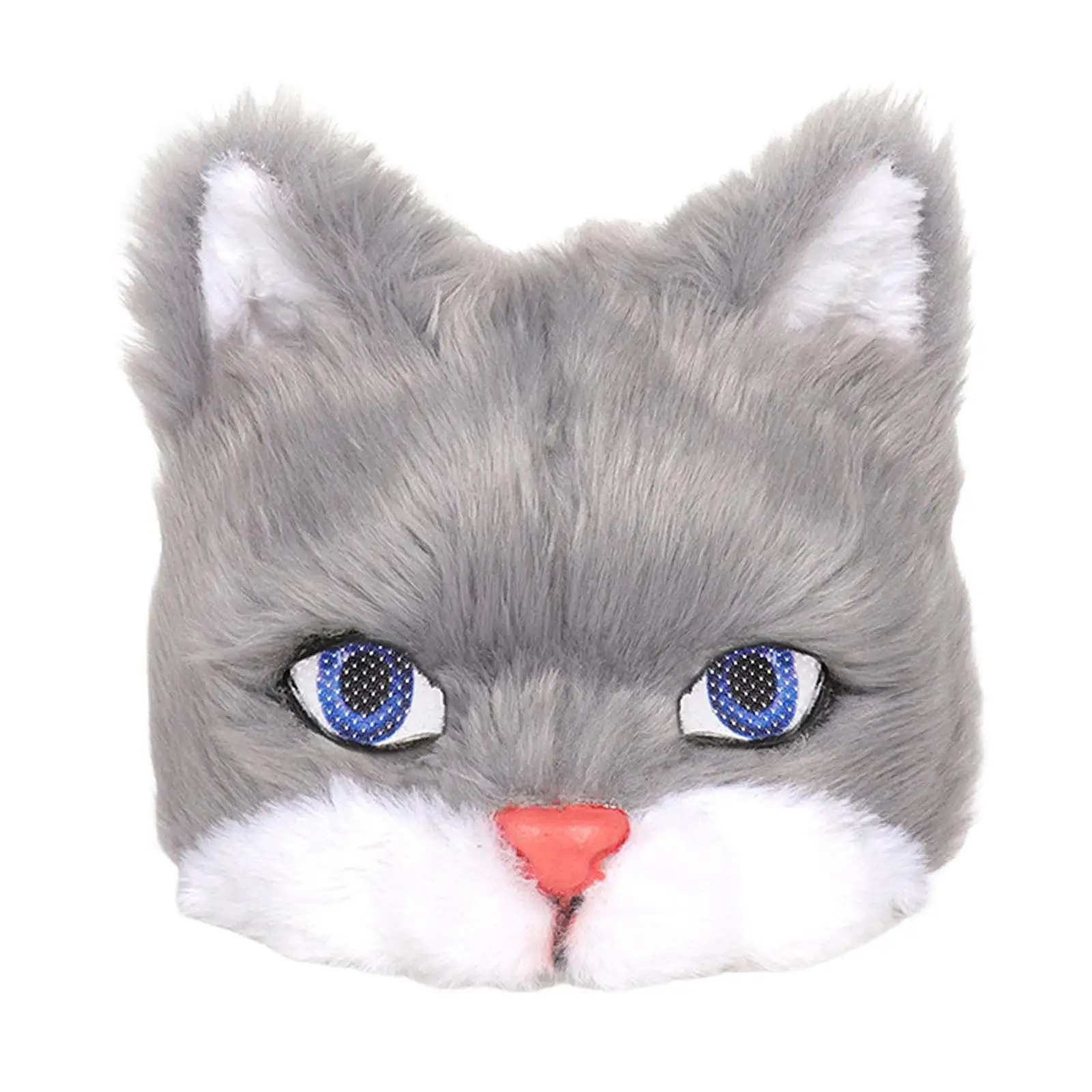 Cat Mask Half Face Animal Mask Simulation Mask for Kids Adults for Role Play Party Masquerade Halloween Photo Prop