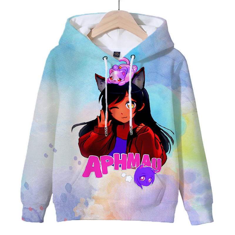 Title 25, Sweat à capuche imprimé Aphmau pour enfants, je...