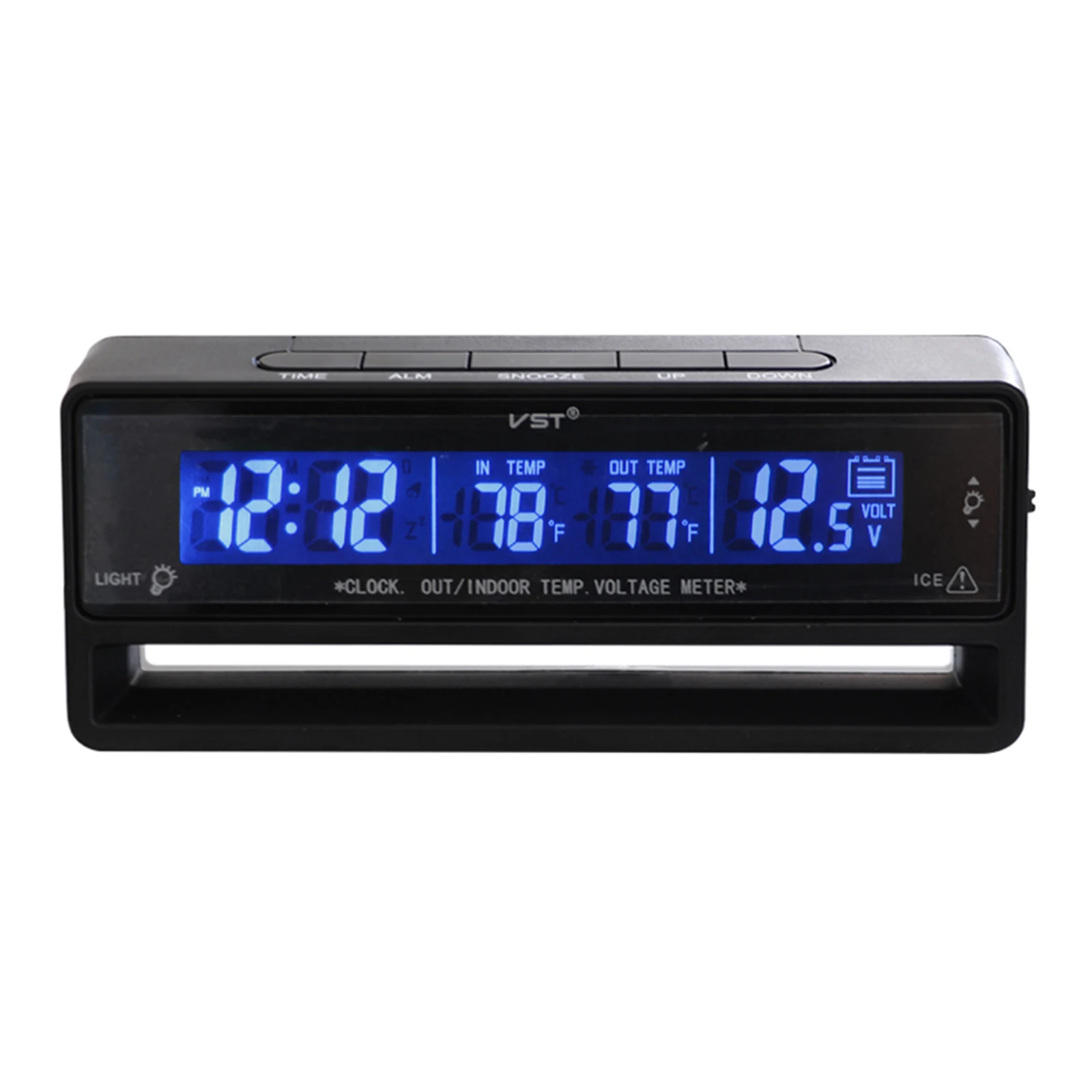 Digital Clock Temperature Meter  Car Volt Measuring TS-7010V