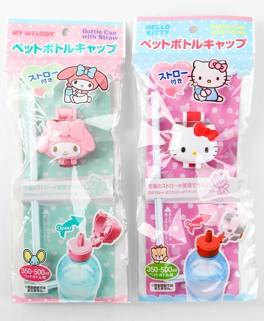 Kawaii Sanrio Hello Kitty My Melody Anime Figure Straw Cap Beverage Bottle  Cap Replacement Cover Child Baby Anti Choking Water