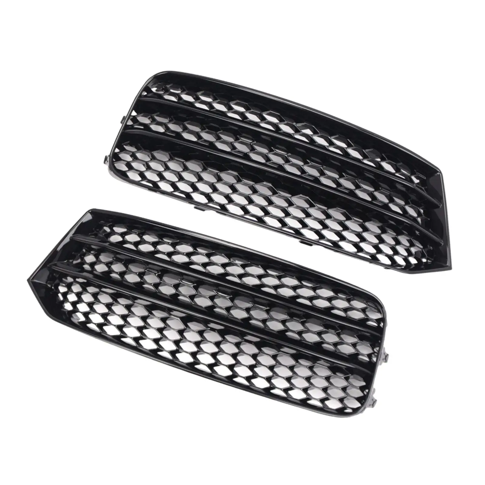 Front Bumper Grill Cover Mesh Grille 8XA807682B Left and Right for Audi A1 2015-2018 Durable Automobile Repairing Accessory