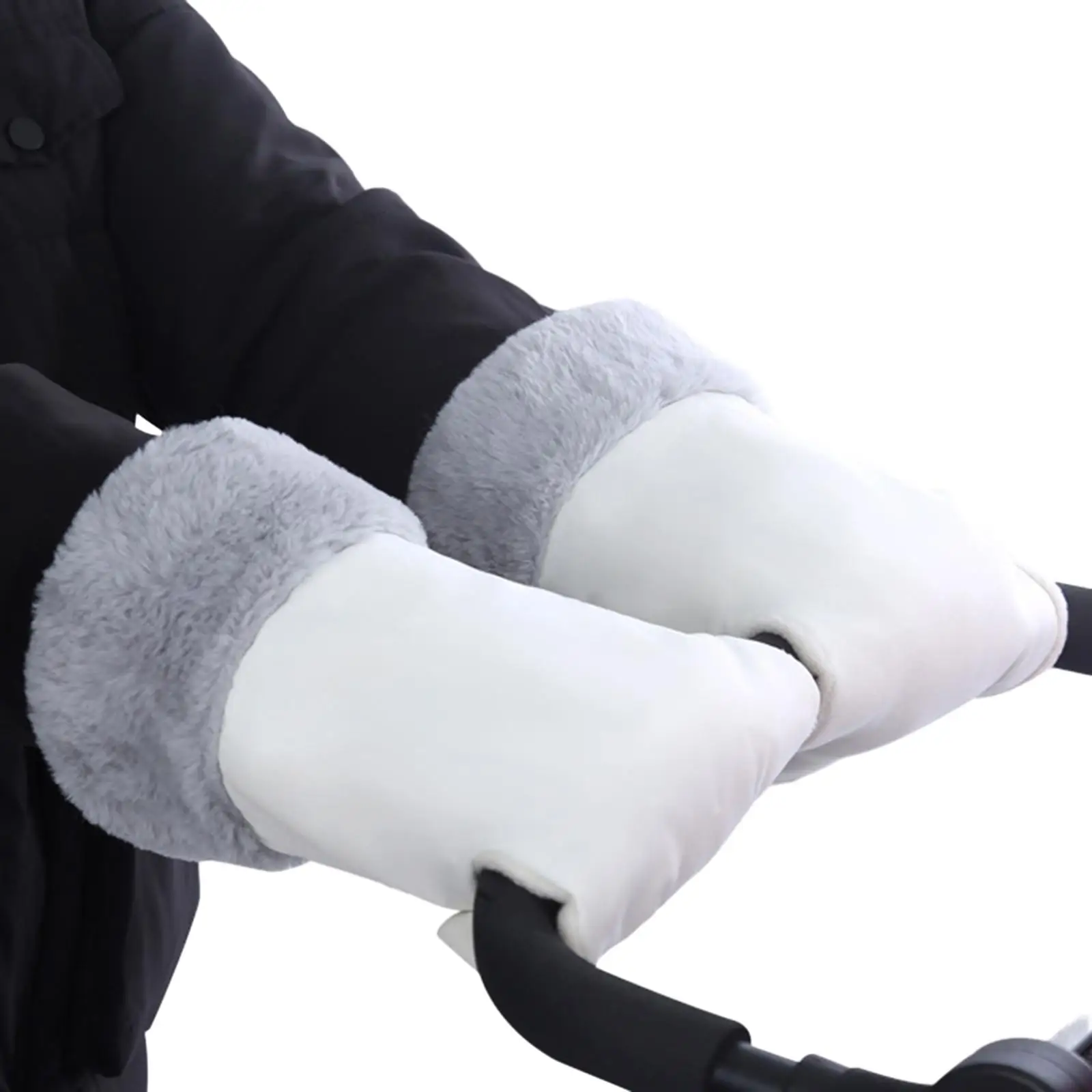 Stroller Gloves Snap Closure Easy to Use Rainproof Universal Pushchair Mittens Pram Handmuff for Shopping Cart Golf Cart Handle