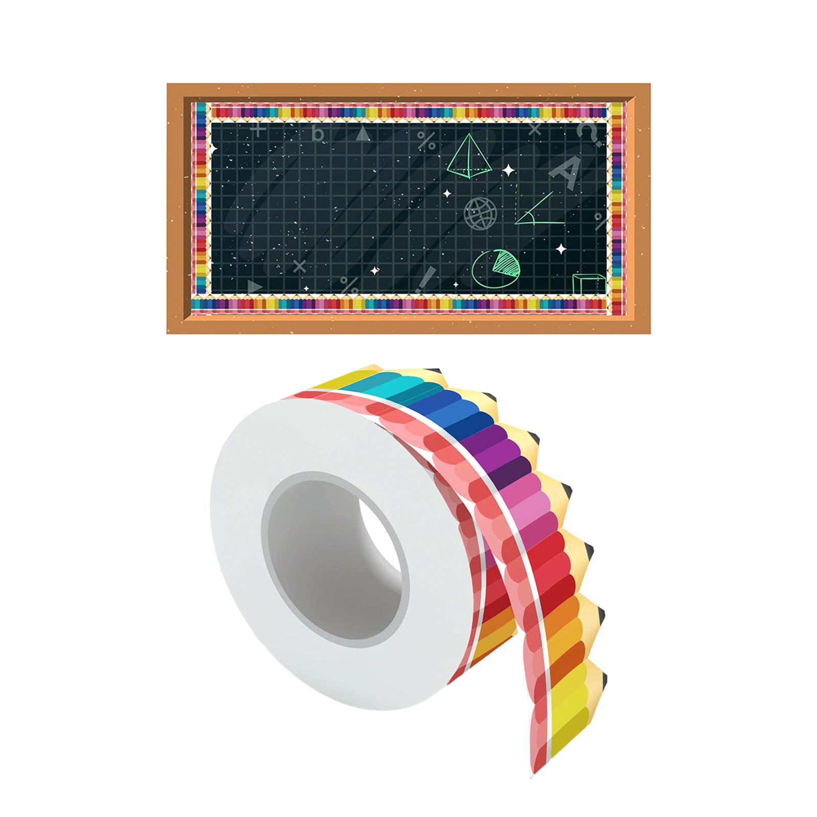 Description Picture 3 of itemPencil Bulletin Board Borders Cute Stylish Border Trim Stickers Classroom Borders for School Chalkboard Home Classroom Decor