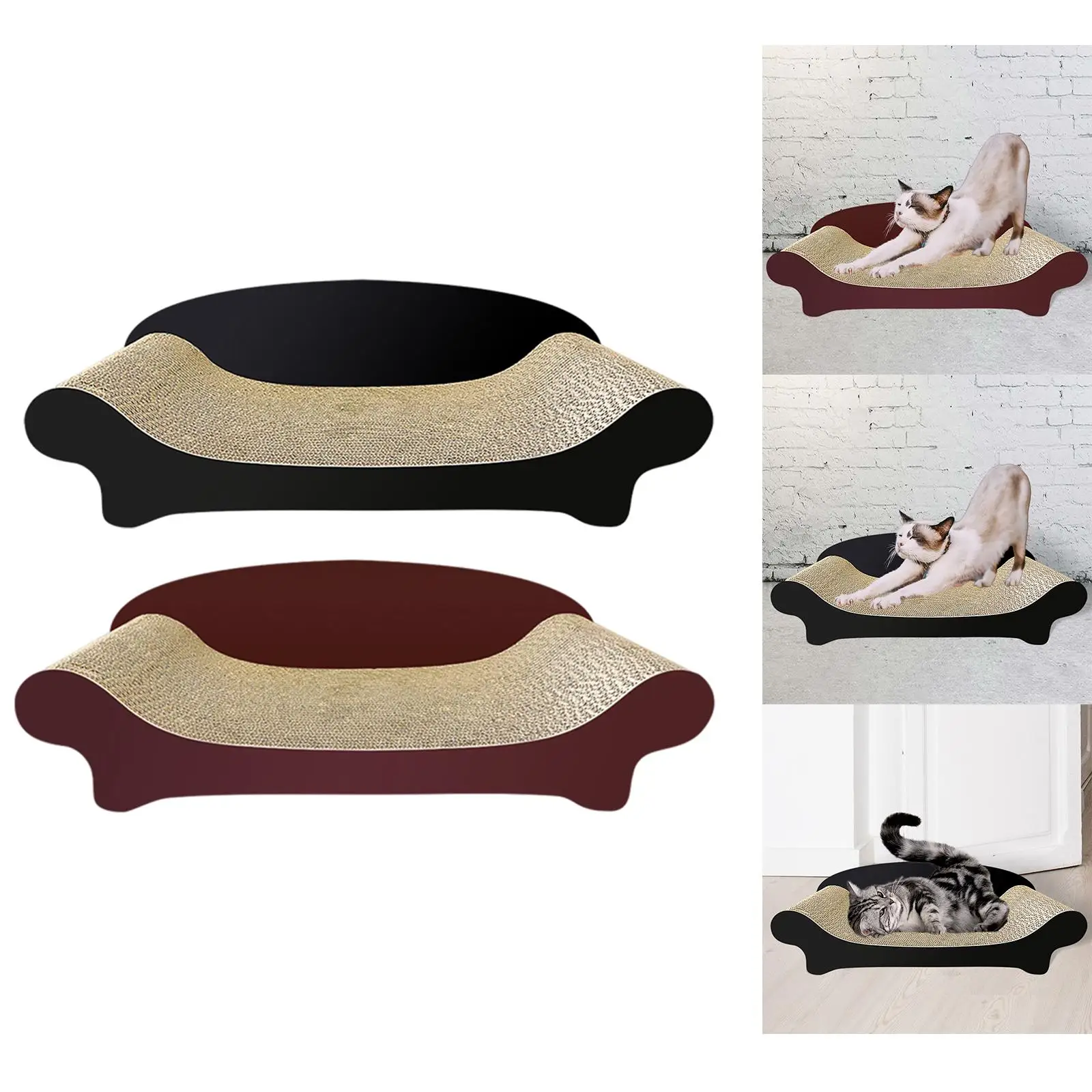 Cat Scratcher Cardboard Lounge Bed, Cat post for scratching, Durable Board Pads Prevents Furniture Damage
