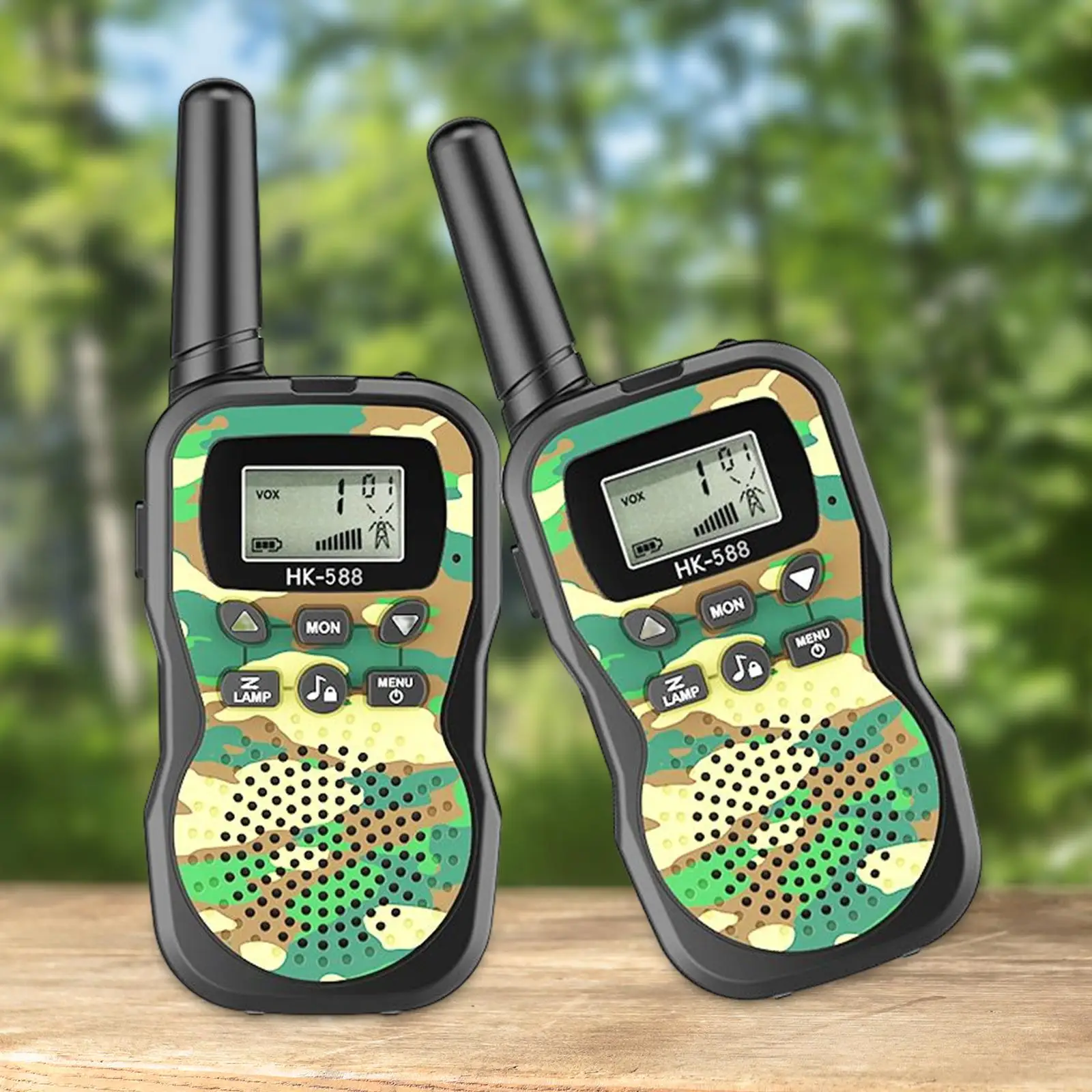 Outdoor Kids Walkie Talkies Toy 2 Way Radios Children Toy Durable for Indoor Games or Outdoor Activities with Backlit LCD