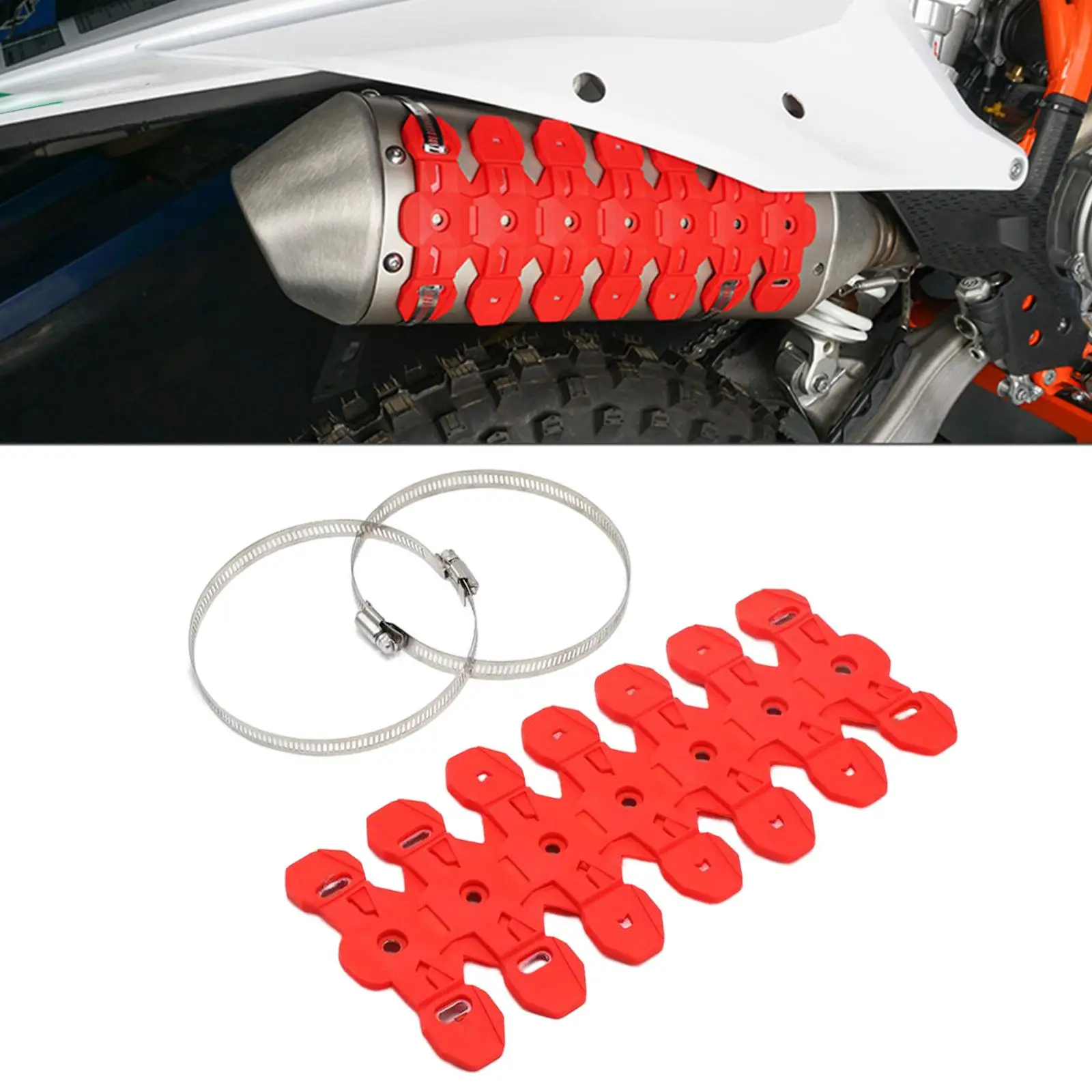 Motorcycle Exhaust Pipe Protector Fit for Motorbike 1 Set Spare Parts