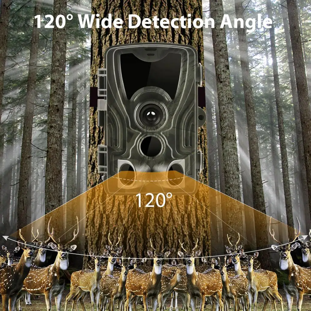 HC801-A 1080P HD 16MP Video Hunting Camera   36 LED IR Trail Cam