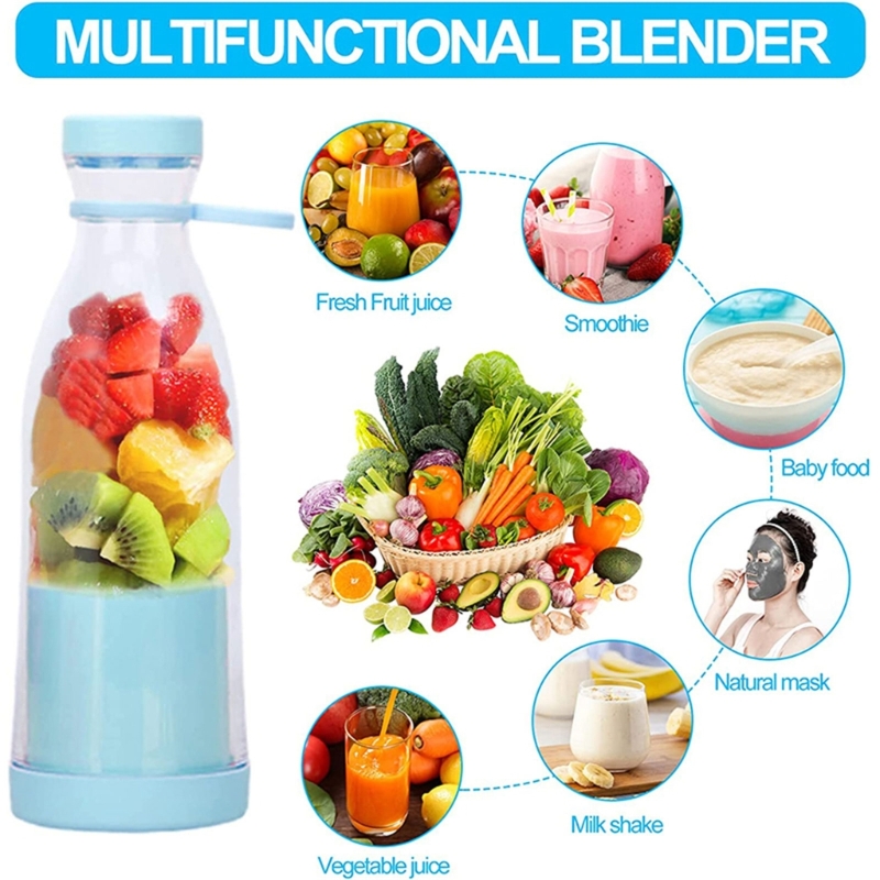 Title 3, USB Charging 6 Electric Juicer Mini Portable Bl...