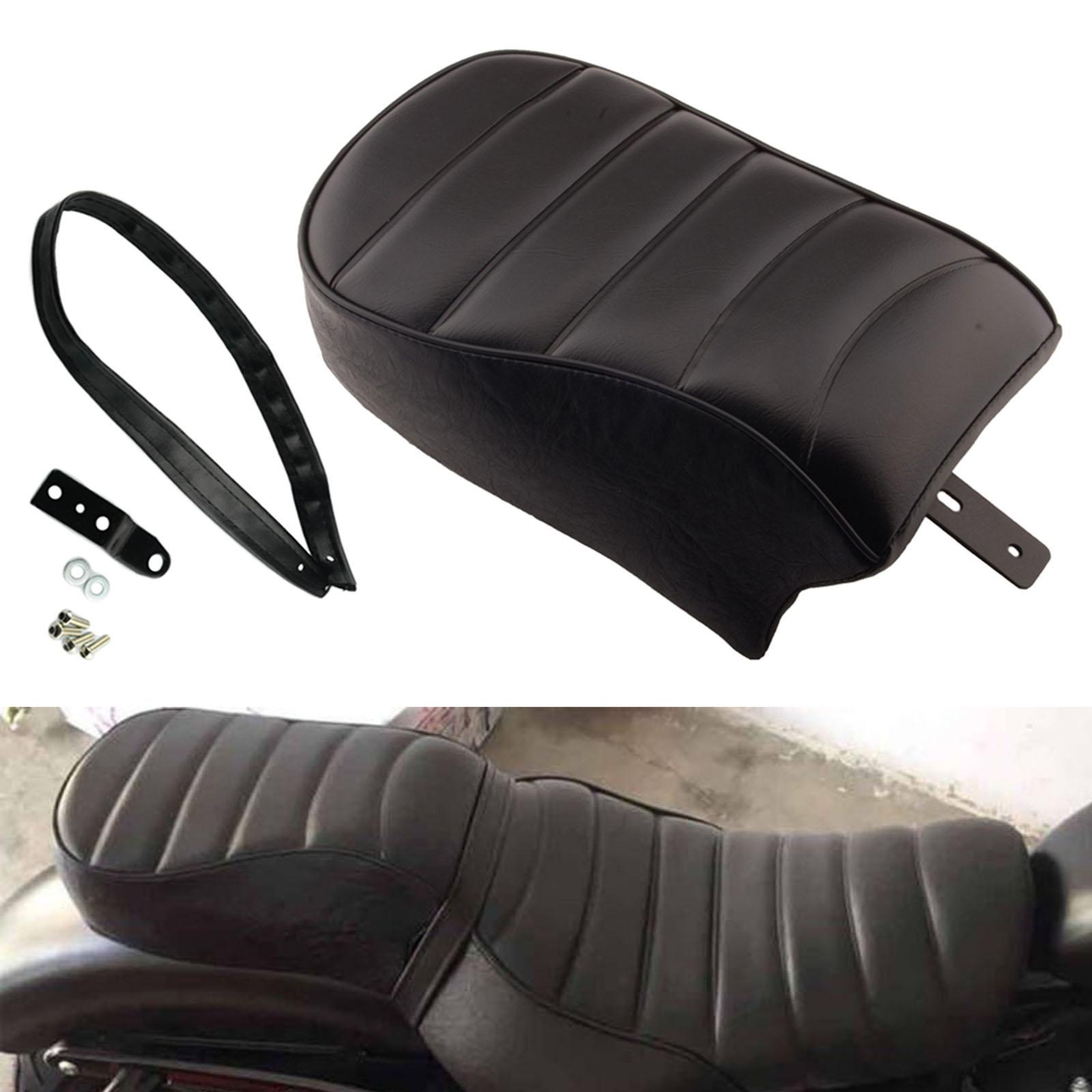 Motorcycle Rear Seat Passenger Pillion Durable Spare Parts Automotive Parts Black Stripe Leather Pad for Harley Sportster
