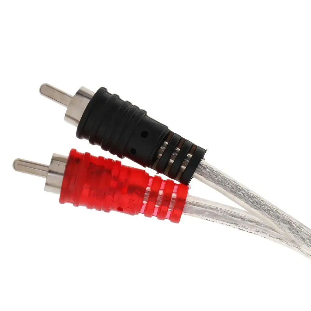 2RCA Male to RCA Female Gold Plated Audio Adapter Y Splitter Cable 28cm 11``