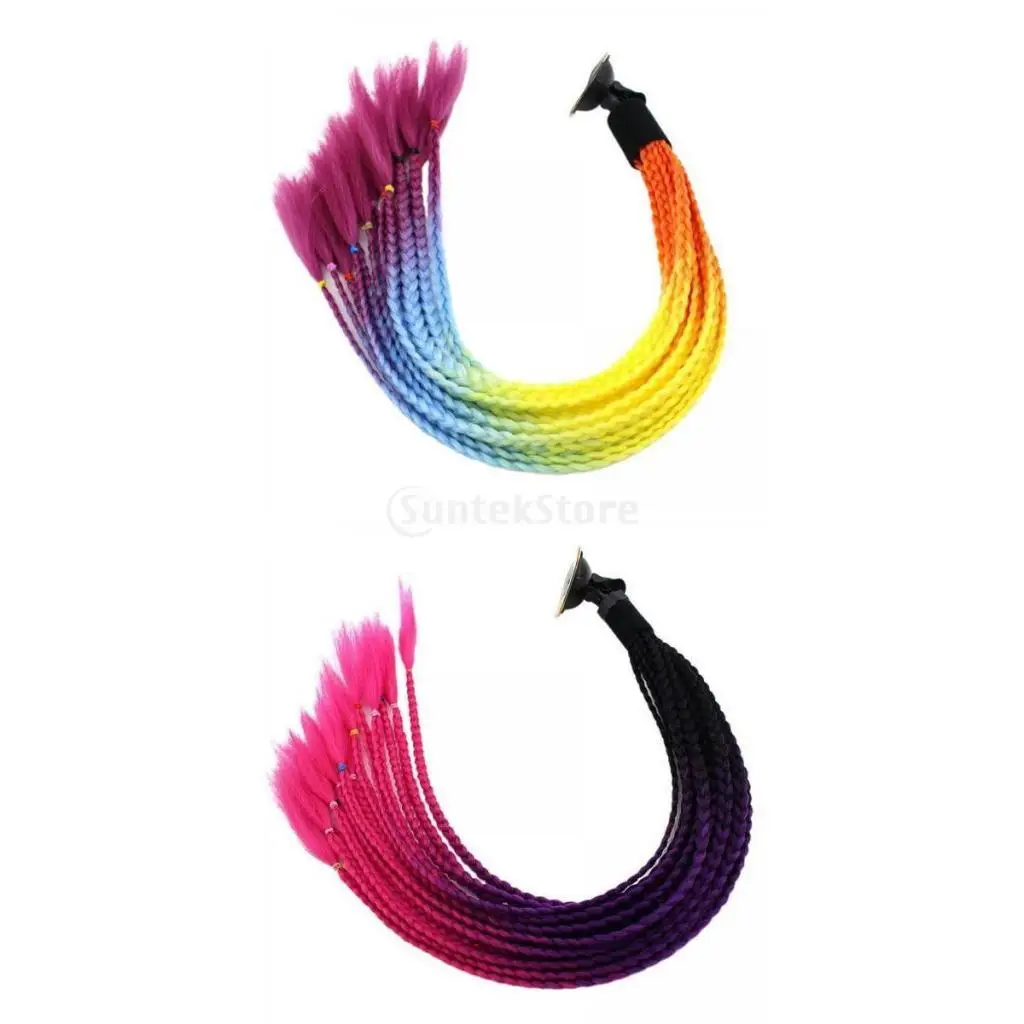 2pcs 55cm Hair   Gradient Ponytail for Motorcycles