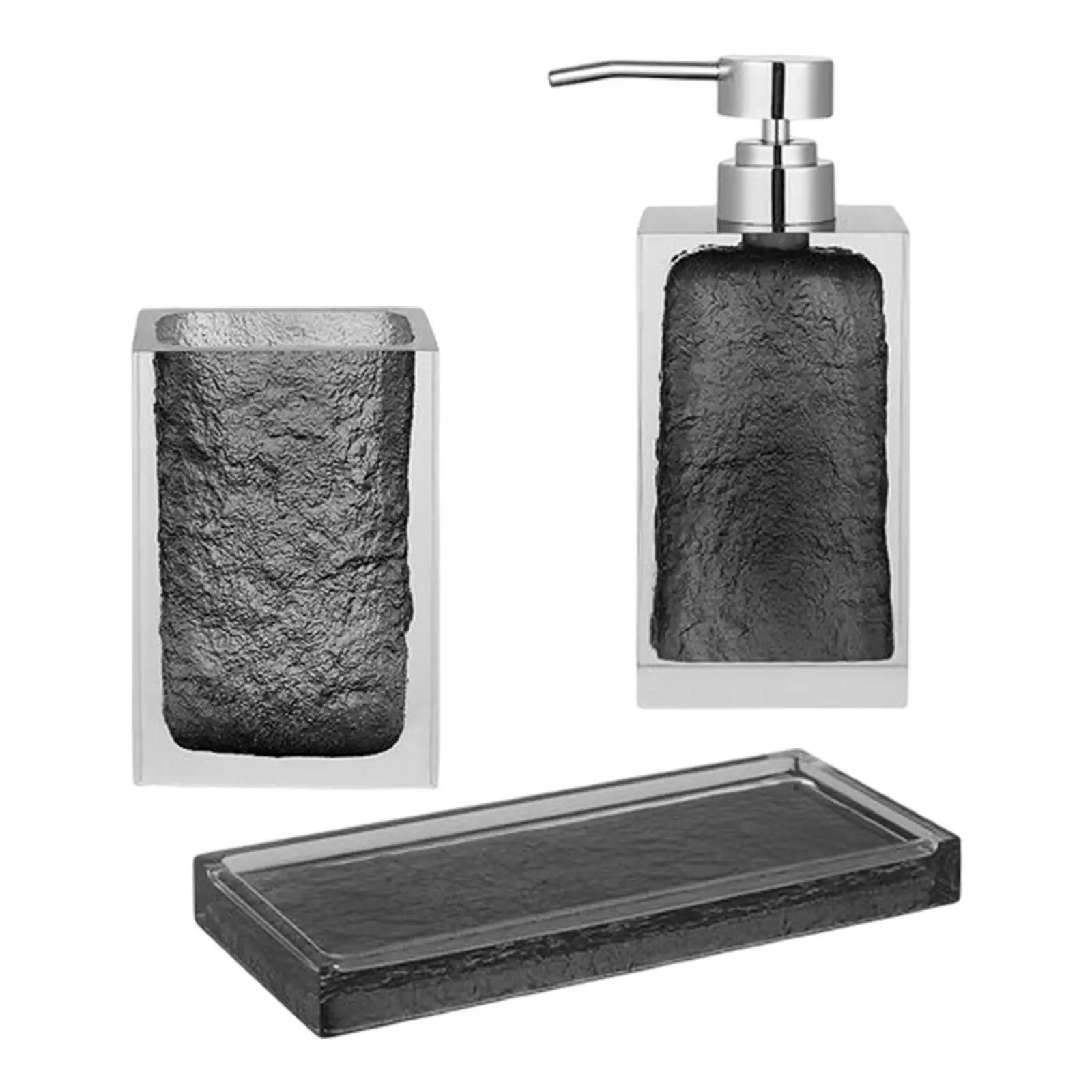 Creative Bathroom Accessories Set Liquid Soap Dispenser Resin for Bathroom