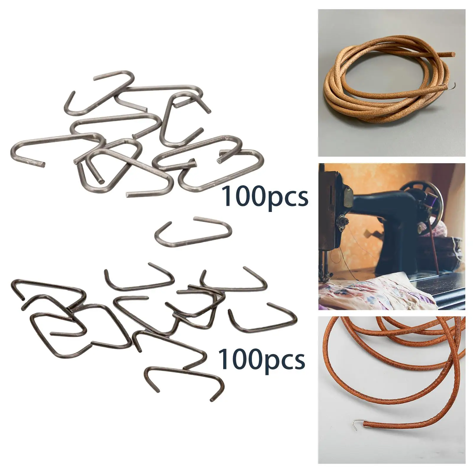 100Pcs Belt Hooks Sewing Machine Parts Treadle Accessories Steel Sewing Machine Belt Hook for Old Style Sewing Machine Jones