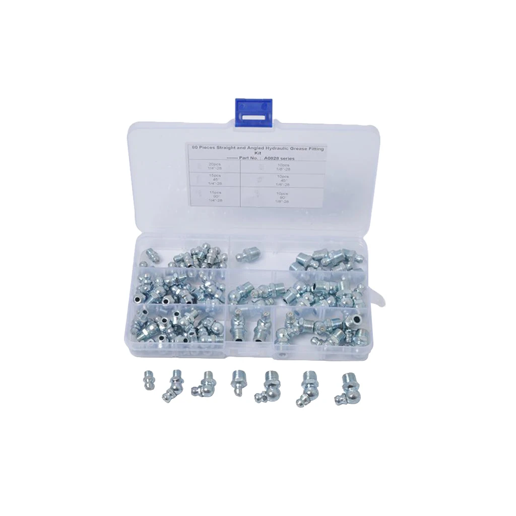 80 Pieces Universal  Fitting Assortment Tool SAE Kit 1/4