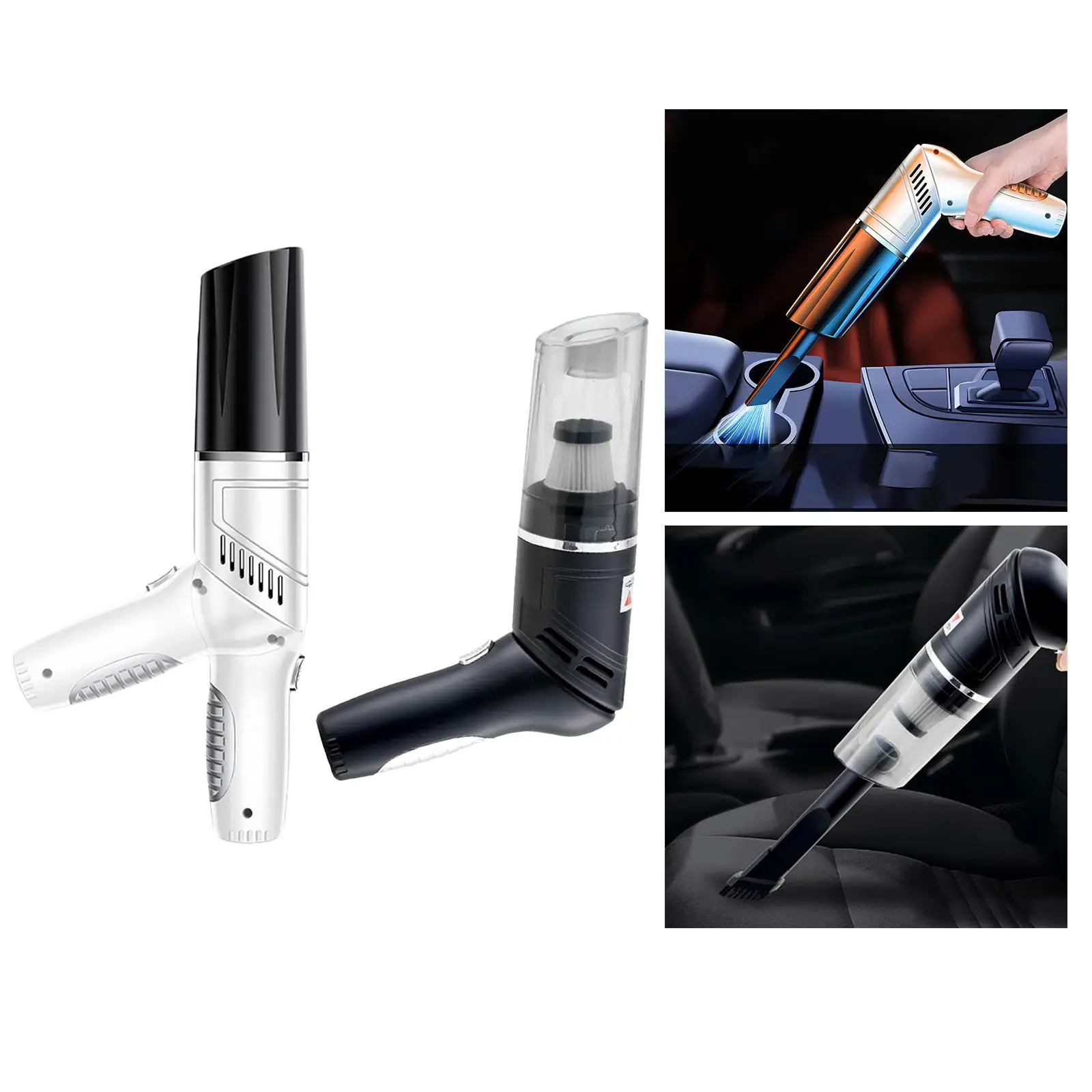 Car Vacuum Cleaner 120000W Small Interior Clean Compact Handheld Built in Battery Rechargeable Fast