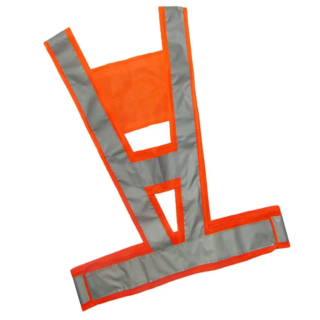V-From Safety Vest High Visibility Polyester Mesh Fabric With Gray Reflective