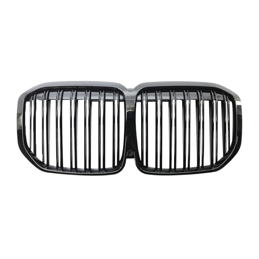Front Grilles Carbon Frame Bright Black Sport Grill Body Trim Front Kidney Bumper Grille Fits for BMW x7 G07
