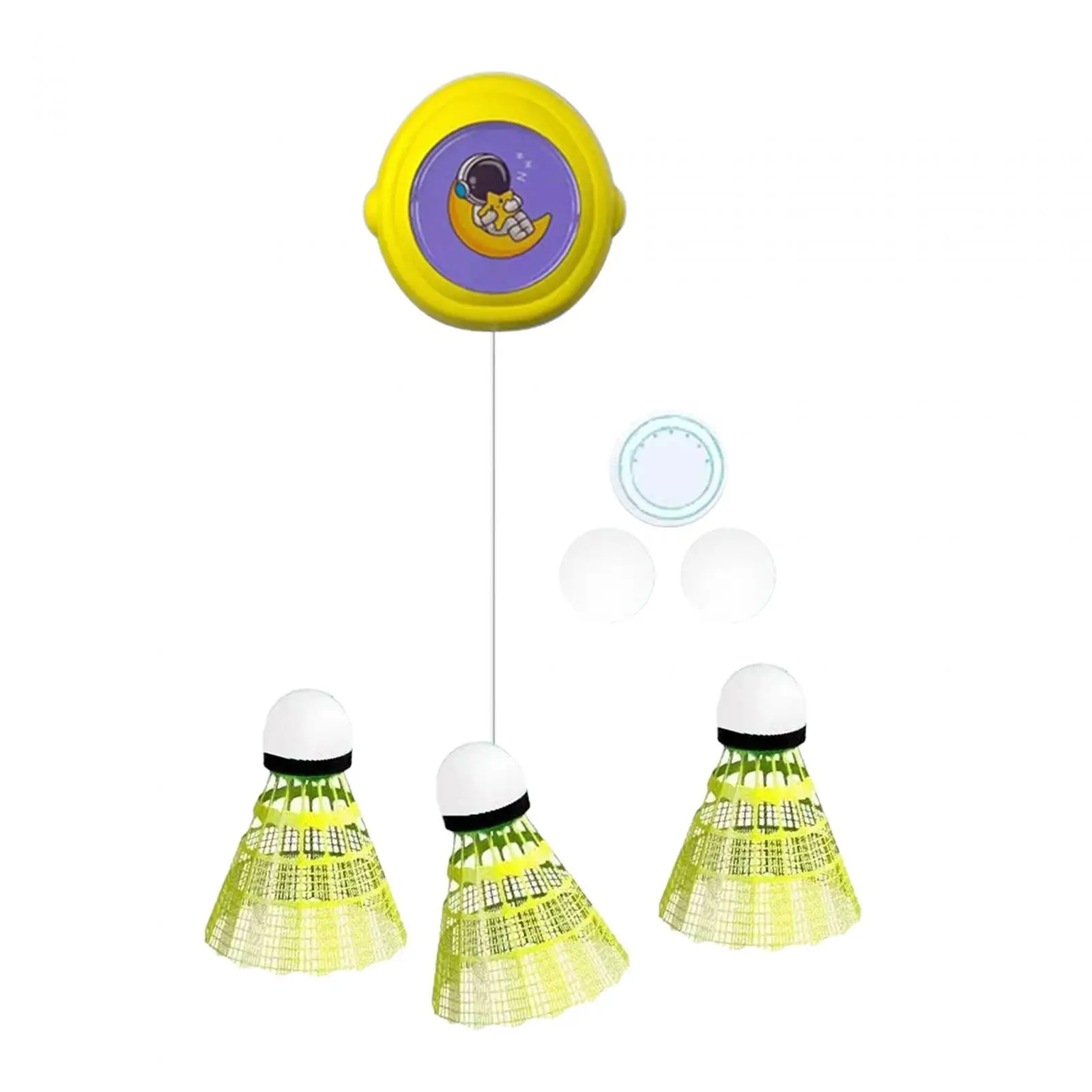 Badminton Solo Trainer Parent Child Toy No Need Table Badminton Training Device for Game Exercise Sports Activity Workout