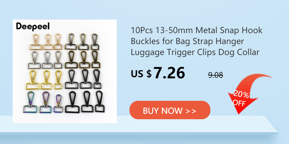 5Pcs Detachable Screw D Buckle U Ring Metal Bag Chain Adjuster Hanger Hooks Clasp Handle Connector DIY Bags Hardware Accessories