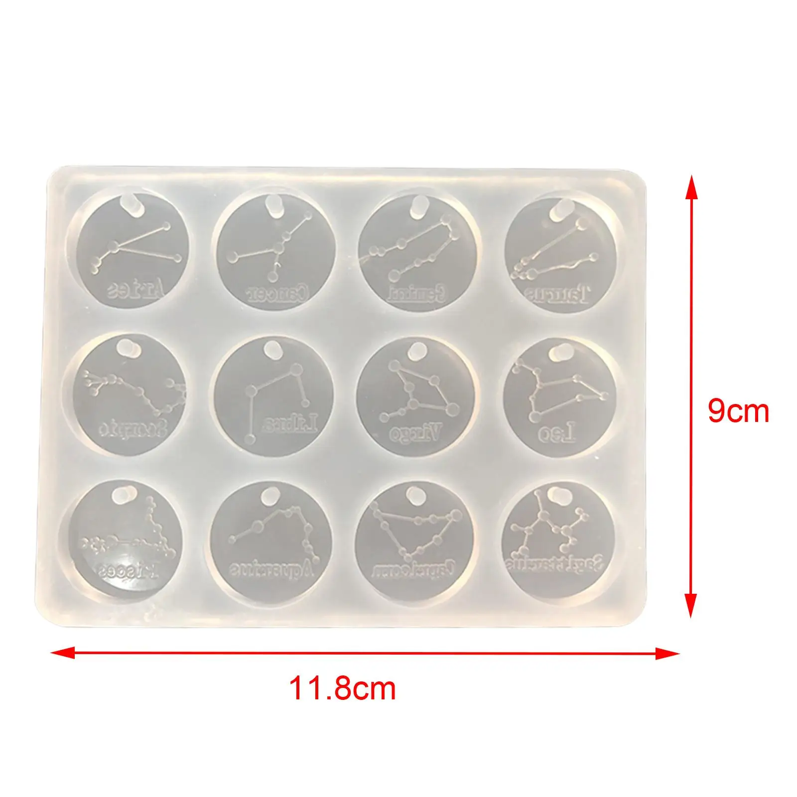 12 Constellations Resin Molds Silicone Mold Zodiac Signs Creative Handmade Ice Tray for Tools Accessories DIY Hanging Ornaments