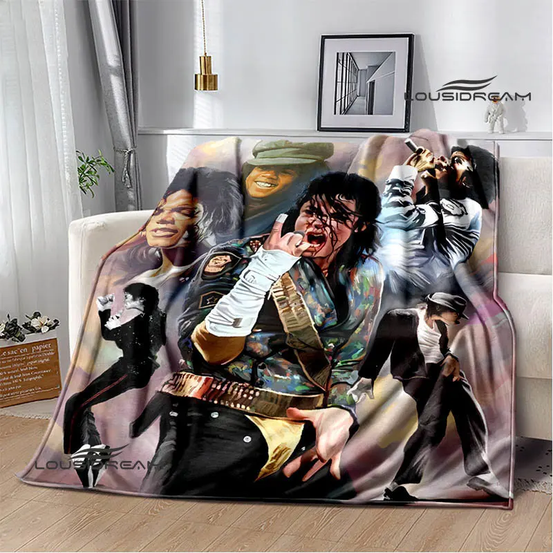 Michael Jackson retro print blanket Flange blanket blankets for beds throw blanket Soft and comfortable blanket birthday gift
