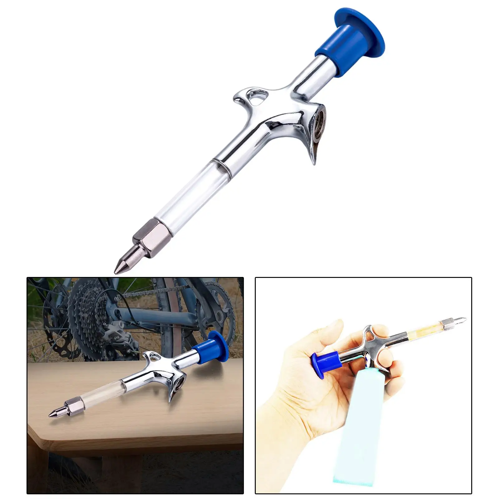 Bike Grease Gun Lubricating Oil Syringe Bicycle Grease Injector Gun for Pedals