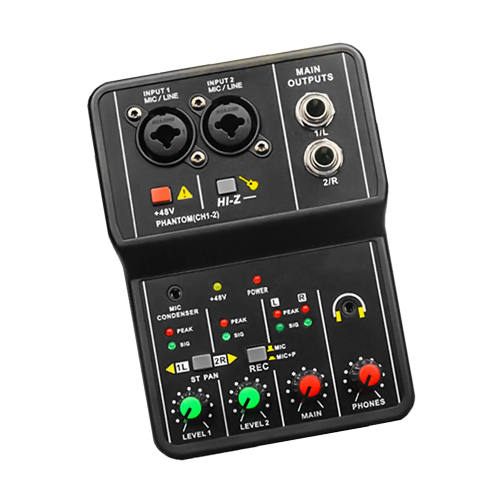 Portable USB Audio Interface Low Latency Plug and Play 3.5mm Stereo in Audio Mixer for Recording Podcasting Streaming Live Show
