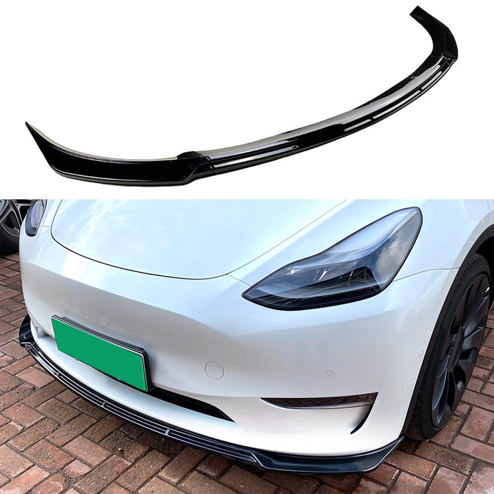 Front Bumper Splitter Lip Body Kit Black for Tesla Model Y Replacement