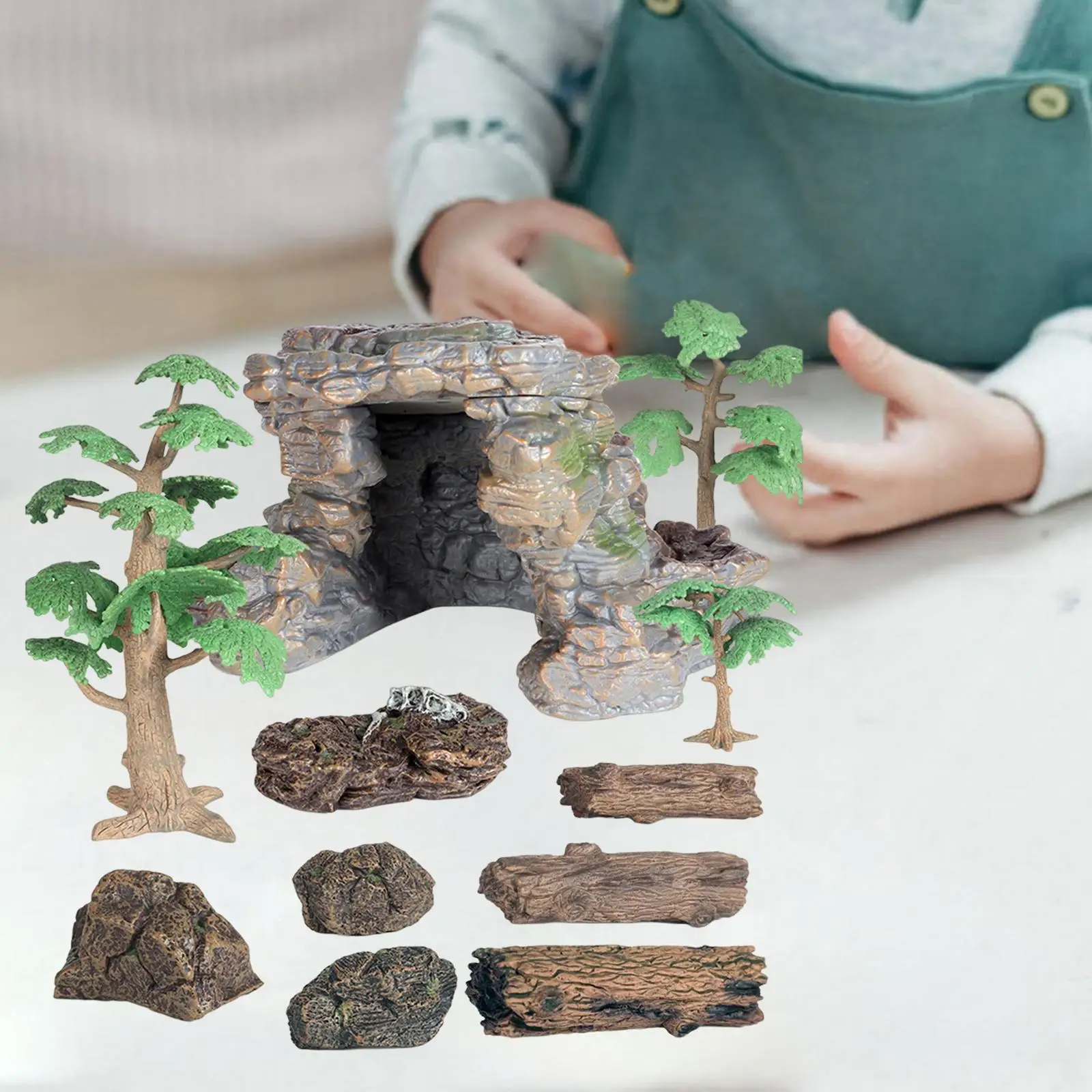 11 Pieces Miniature Mini Garden Figurines Garden DIY Kit Miniature Stone for Ornaments