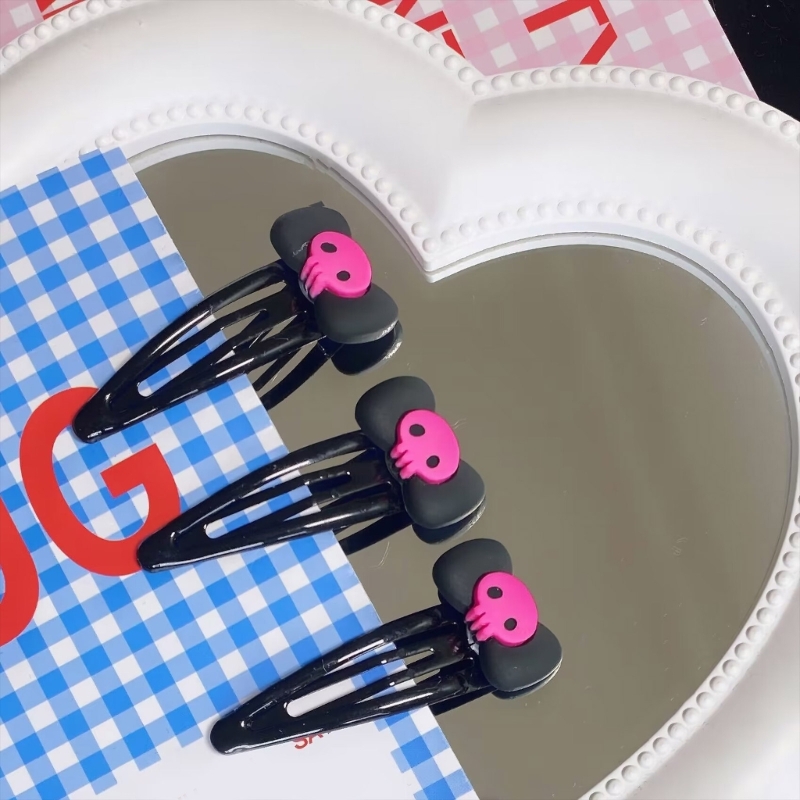 Schädel Haarnadel Schleifen Haars pangen Haarnadel Schädel Bobby Pin Schleifen Haars pange Bögen Haarnadel jk Haars pange jk Haarschmuck – Detail 4