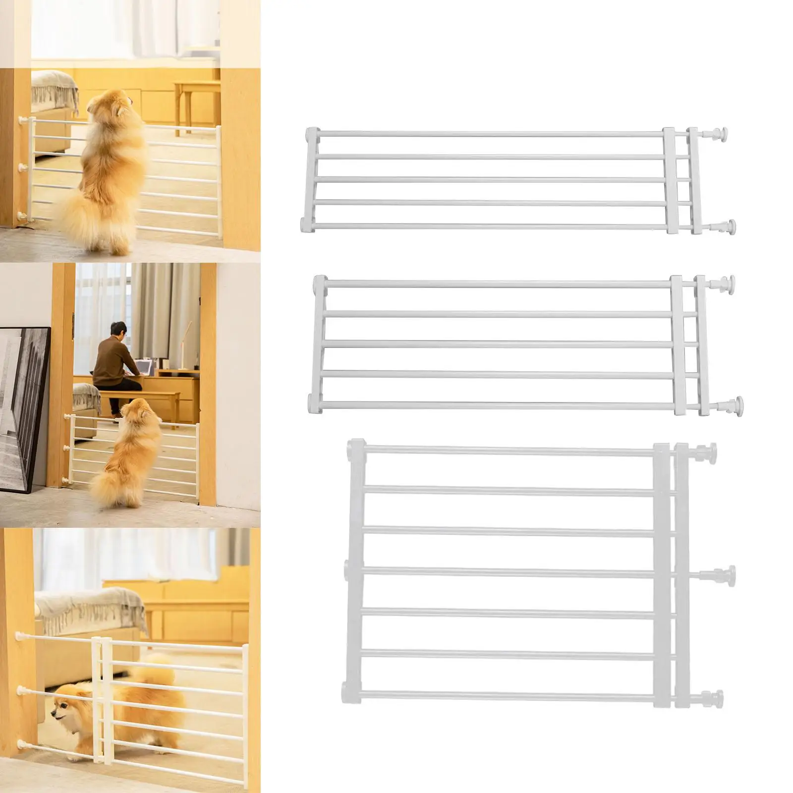 Portable Retractable Pet Dog Gate Child Barrier Screen Door Baby Fence Stair Gate for Small Medium Pet Cat Outdoor Indoor Stairs
