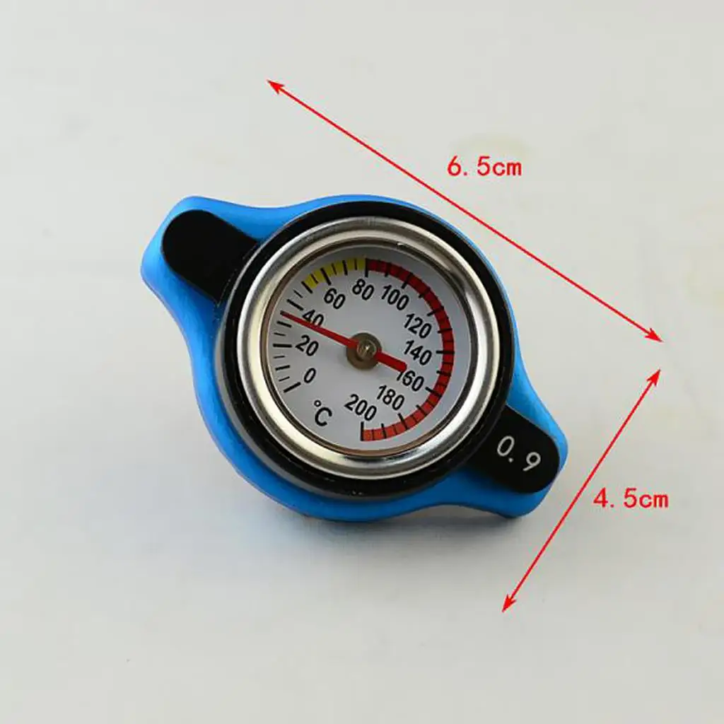 Replacement 0.9 Bar Thermostatic Gauge Radiator Cap D1 Big Head Thermostatic Gaug Pressure Tank Cap Cover Lid for Car Vehicle